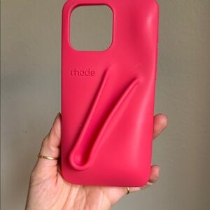 Rhode iPhone 15 pro max Vibrant Pink Phone Case